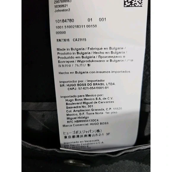 HUGO Hugo Boss 100% Virgin Wool Blazer Sport Coat 36S Houndstooth Pattern - Picture 15 of 16